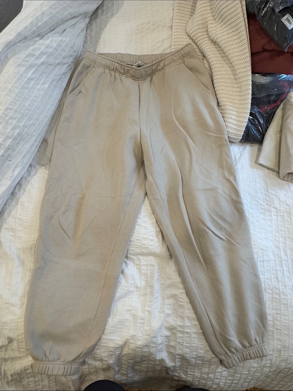 Abercrombie & Fitch Men's Light Tan Jogger Sweatpants